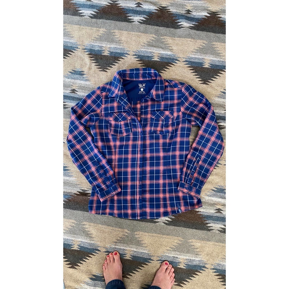 Mountain Hardwear Womens Size Medium Flannel shirt Navy/Red/White